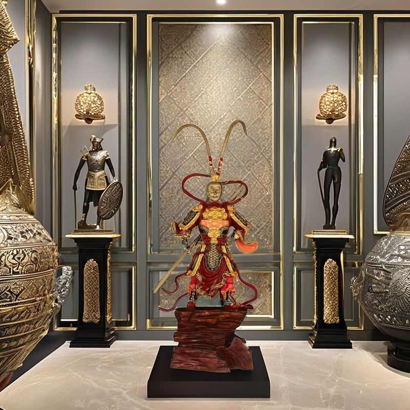 Home Dekorationen Schwarzer Mythos Sonne Wukong Harzfiguren Geschenke für Fans der chinesischen Kultur