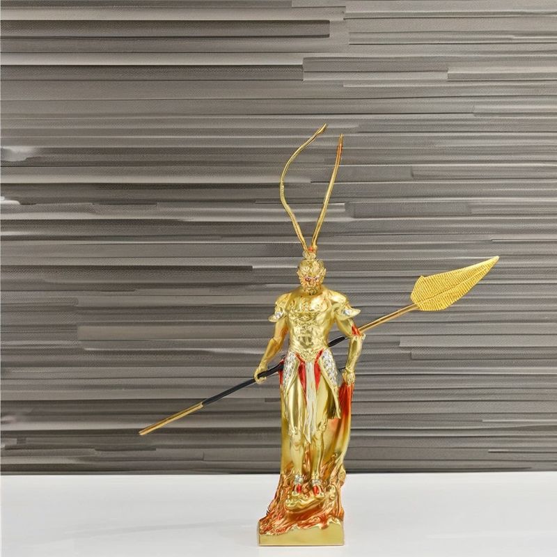Golden Hoop Monkey King Resin Figur zeitgenössische Metall Sammlungstück für Jahrestage