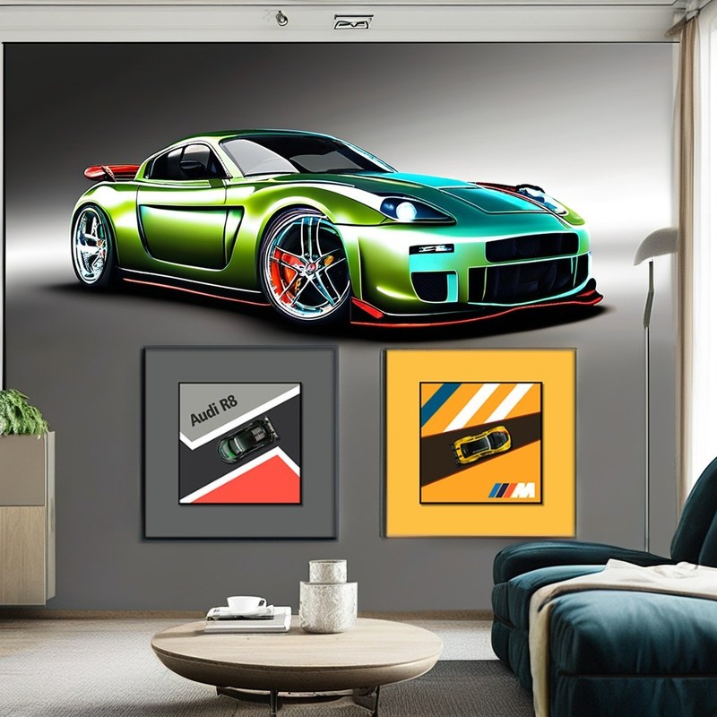 Kunst-Themen-Alloy-Auto-Mural für Kinderzimmer und Veranda