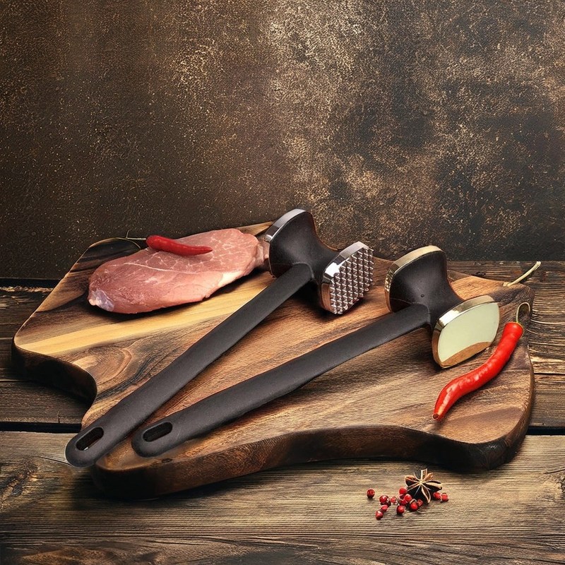 Customized Logo Akzeptiert Fleisch Tenderiser Doppelseitiger Hammer für Steaks und Auftauen