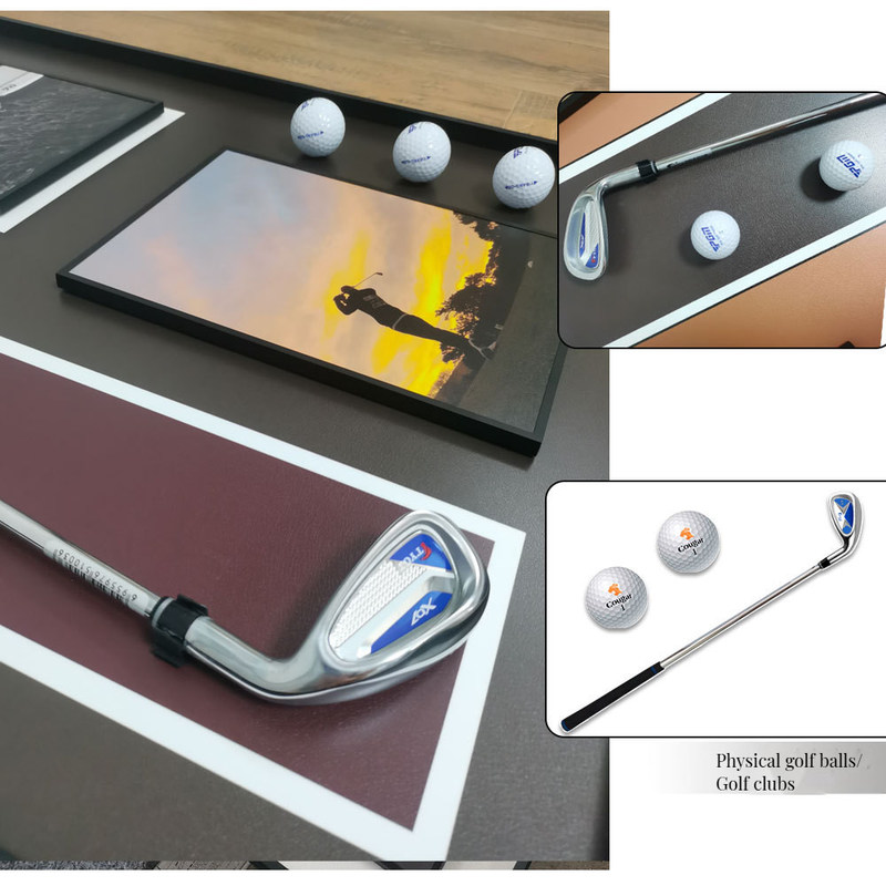 Stilvolle Glaskristall Golf Wandkunst für Wohnzimmer Schlafzimmer Korridor Elektroformat