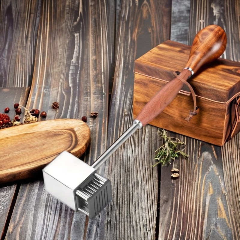 36-Blade Edelstahl Fleisch Tenderer Küchenwerkzeug für Steak und BBQ Metall Hammer