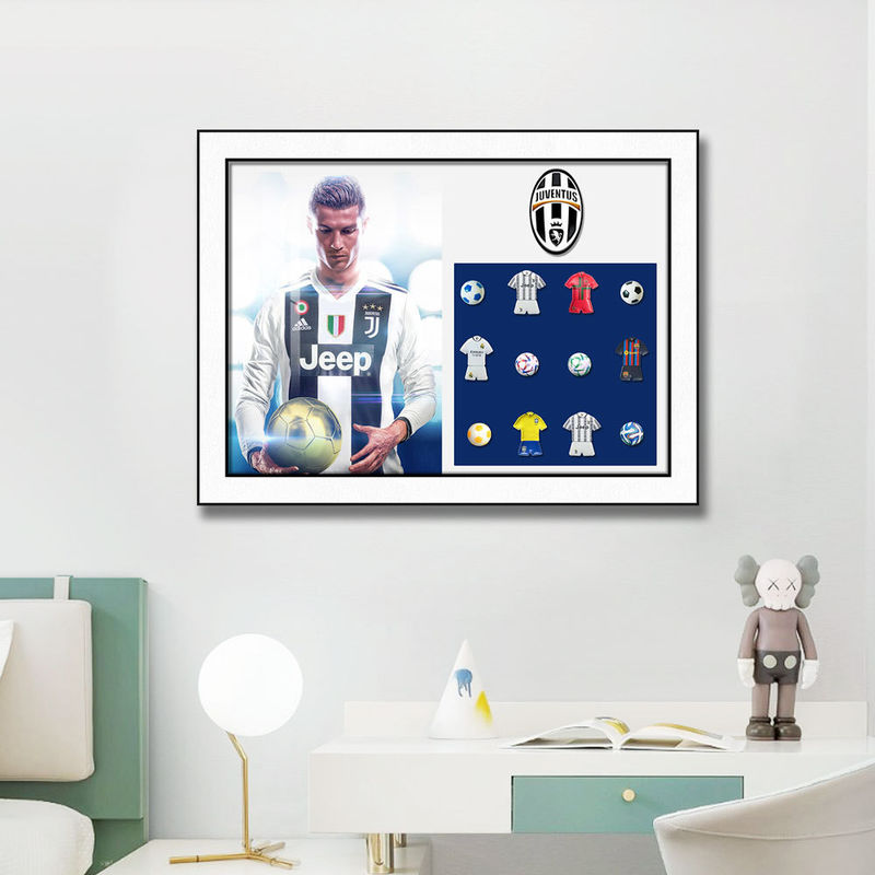 Moderne Fußball Wandkunst Elektrische Bausteine Hängen Format für Wohnzimmer Dekor