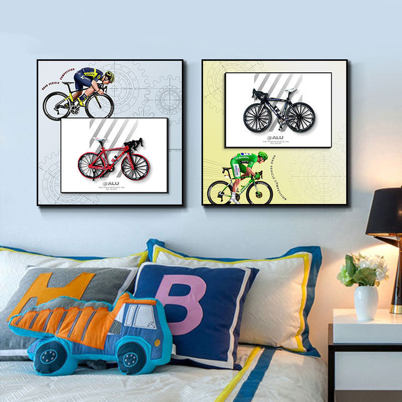 Moderner Design Stil Hängende Malerei Altmodisches Metallradmodell für Dekorationen