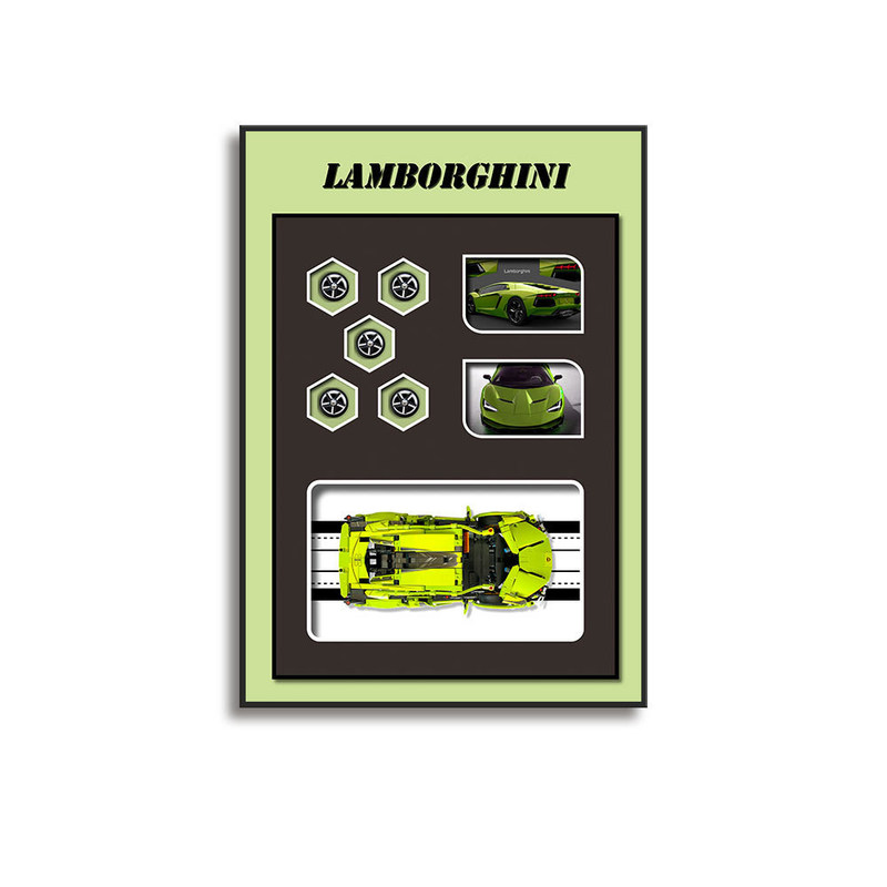 Einfach hängende dreidimensionale Block-Auto-Sofa Hintergrund Wandmalerei für Kunstliebhaber