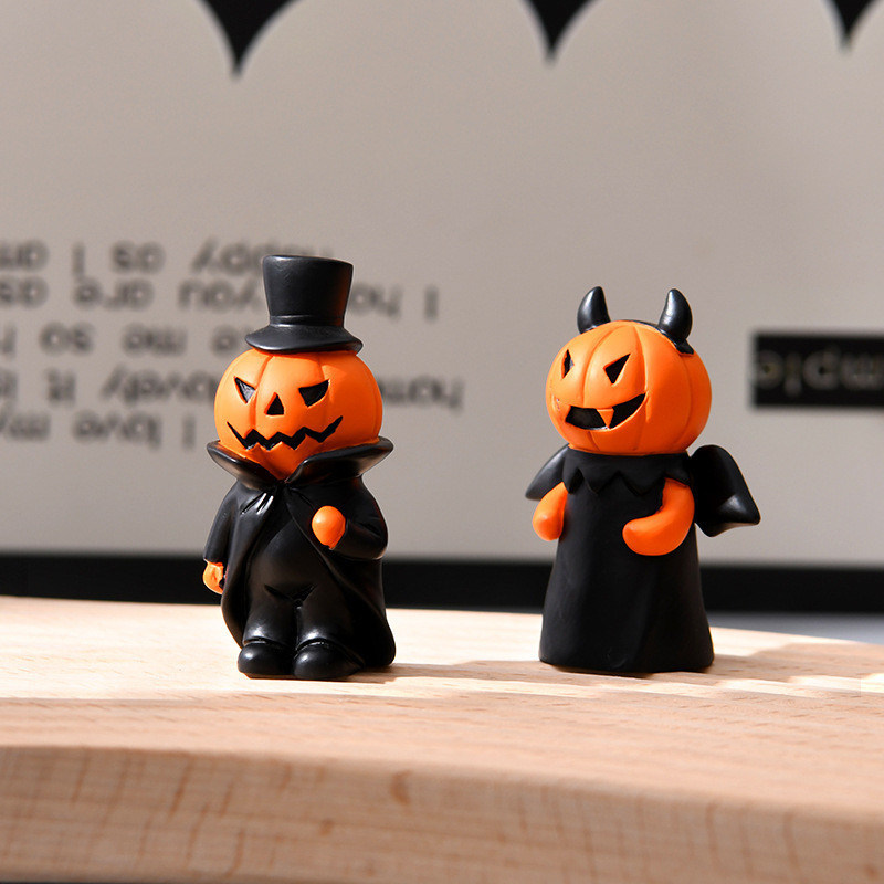 Outdoor Garten Dekoration Halloween Kürbis Harz Handwerk mit lustigem Kürbiskopf