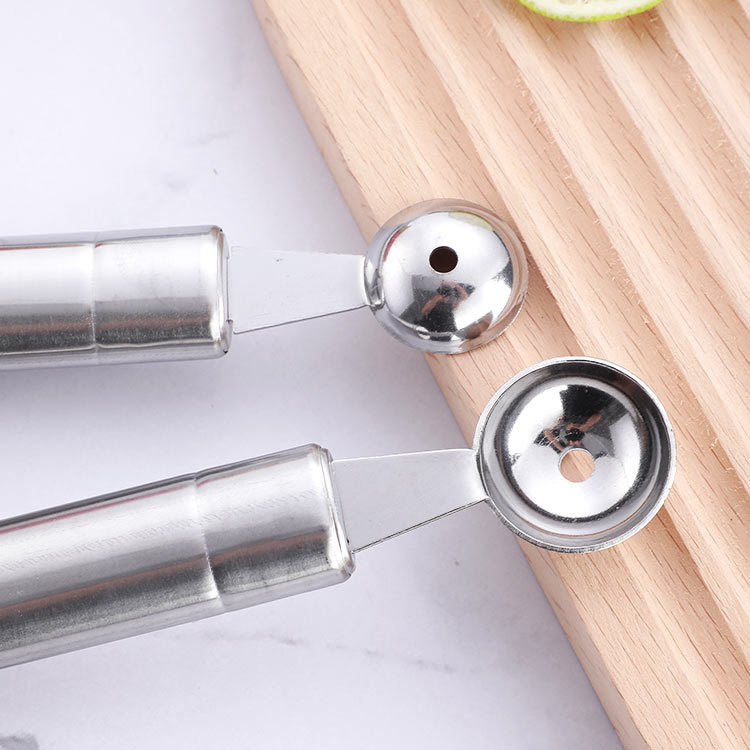 Edelstahl doppelte Kugel Wassermelone Schnitzmesser Set für Obst-Gemüseschmuck
