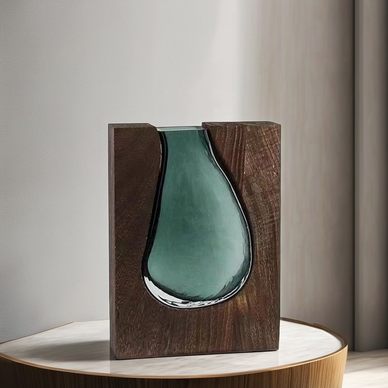 Durchsichtige Glas-Quadrat-Vase perfekt für Mittelpunkte in Küche Wohnzimmer oder Büro