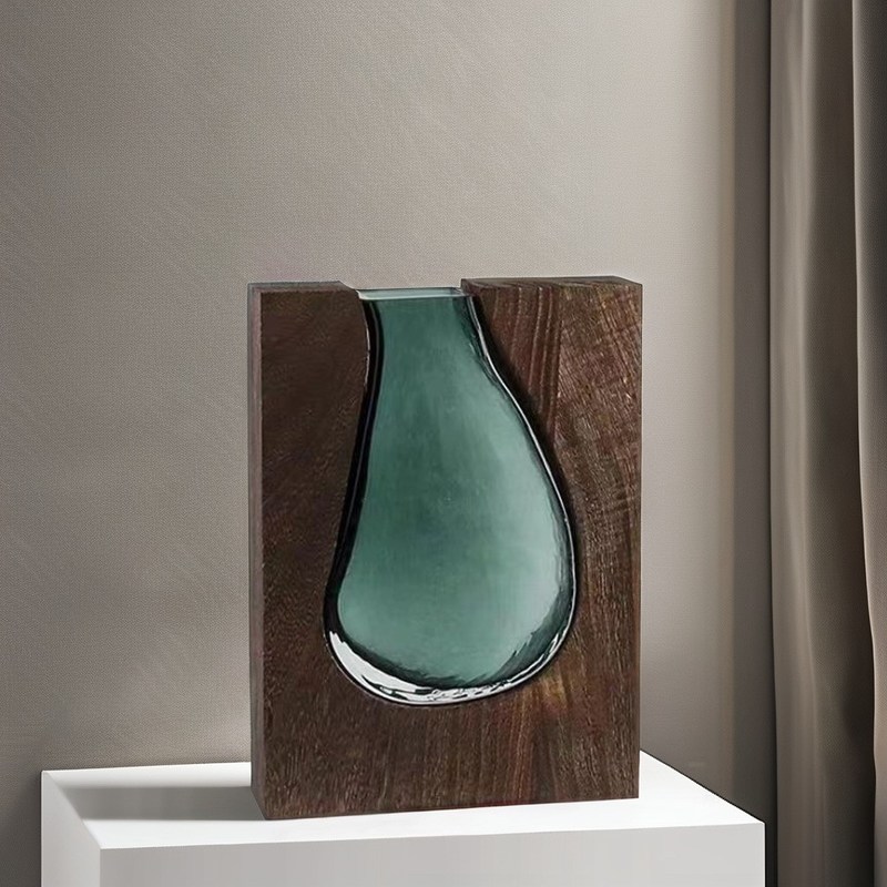 Glasmaterial Professionelle Vintage Custom Große hohe Fußboden Vase für Dekorationshaus