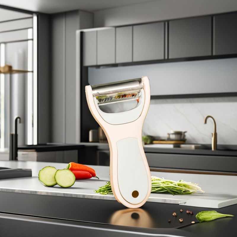 Hand Gemüseschneider 2-in-1 Metallschäler Langlebiger Mini-Stahl-Handwerkzeuge Rutschfeste Handgriffe