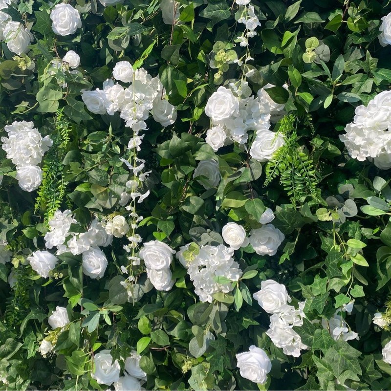 Simulierte grüne Pflanzen 3D-Fälschung aus Stoff und Blumenwand für Hochzeits- und Landschaftsdekoration