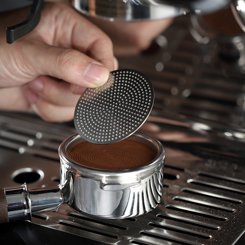 BAMBOO Professionelle Barista Espresso Kaffeeaccessoires Vorrat 51mm Edelstahl Puck-Bildschirm