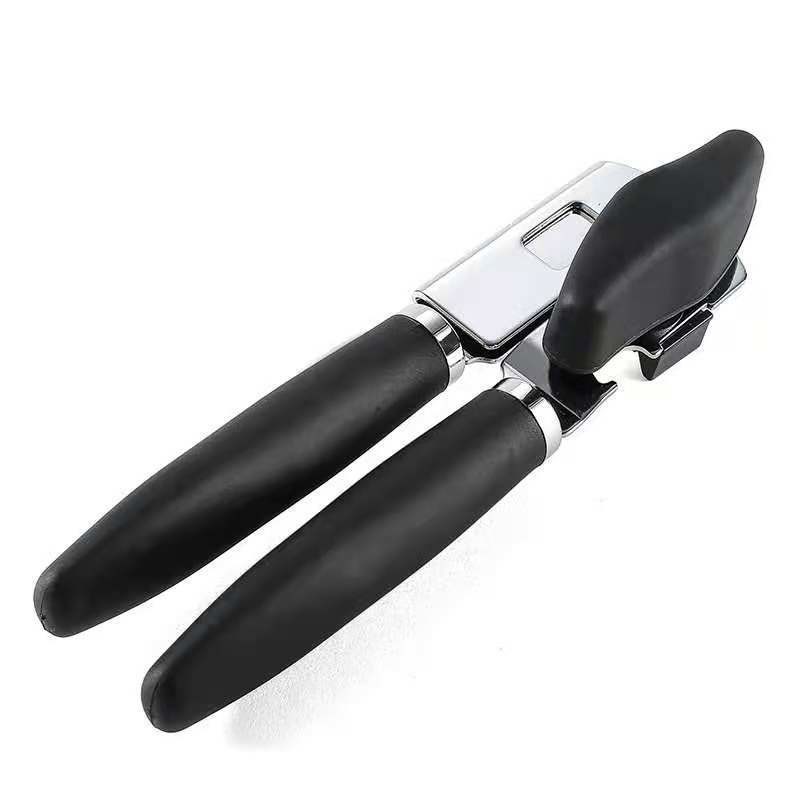 Custom Multifunktionaler Edelstahl-Dosenöffner mit glatter Kante und Holzgriff