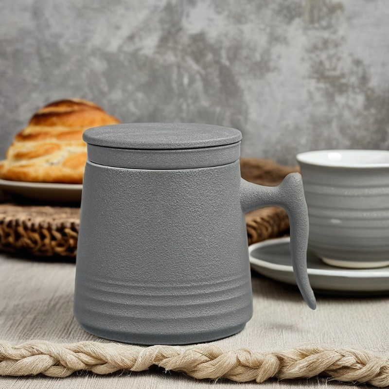 900cc Keramik-Tee-Töpfe aus weißem Porzellan mit gemütlichen Kaffeetränken und eleganten Schüsseln