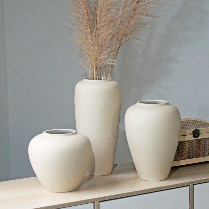Weiches Dekorationsornament Nordic Creative Art Deco Keramikvase mit geometrischem Design