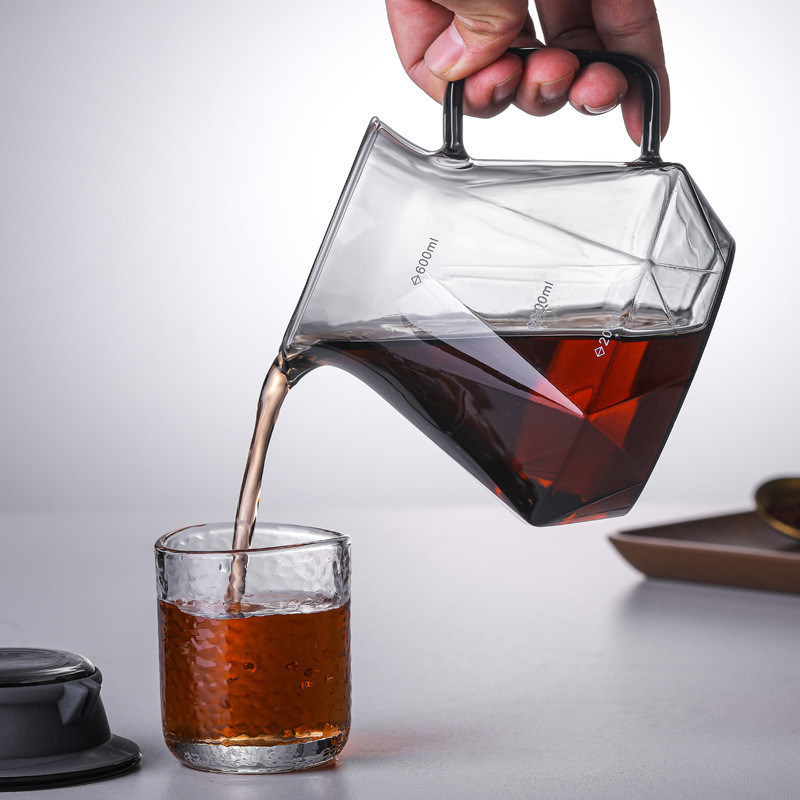 Kaffeekanne aus Borosilikatglas Hitzebeständig Gießen über Espresso-Filter-Tropfbecher