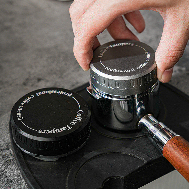 2-in-1-Kaffeeniveller mit umweltfreundlichem Holzdeckel aus 304 Edelstahl