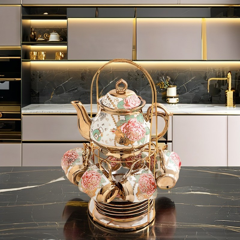 Umweltfreundliche Porzellankügel und Tee-Kaffeekanne für den modernen europäischen Stil