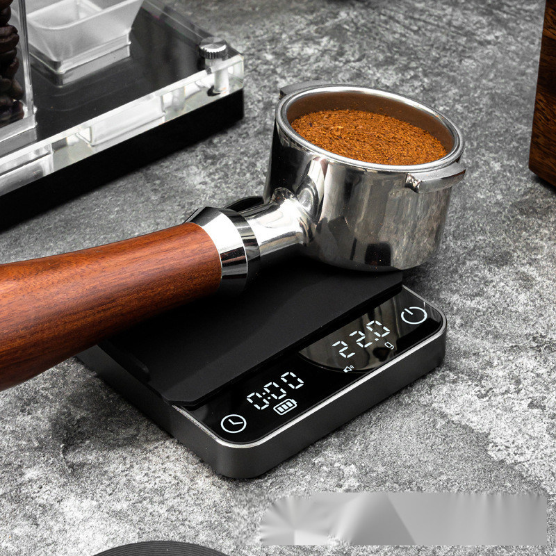 Digitale Kaffeeskala 2kg/0.1g Maßgeschneiderte Größe Wiederaufladbarer Timer ABS-Design für Teewerkzeuge