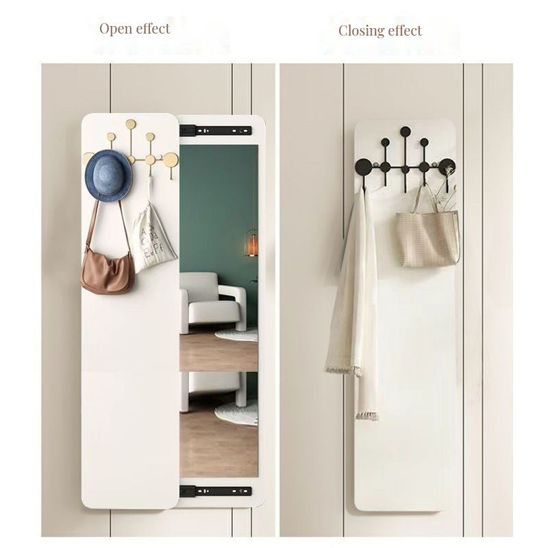 Design Luxus Wandspiegel mit Super Handgefertigtem Ledergürtel und Fancy Hanging Top