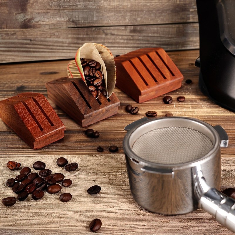 Silikonschirm aus Stahl Walnussholz 58 mm Espresso-Teefilterhalter für Kaffee-Tee-Werkzeuge