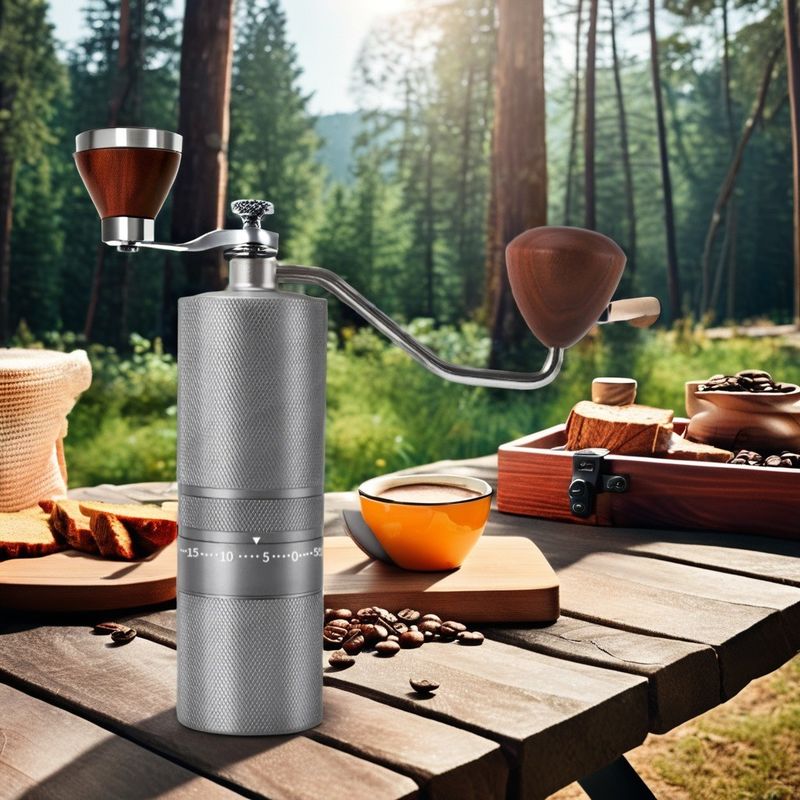 Reisetasche aus Edelstahl Espressomühle Moderne tragbare C2 Kaffeemühle für Cafés