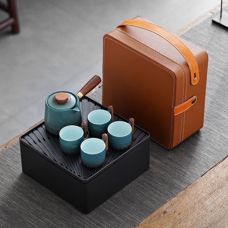 Holz- und Glas-Tee-Tasse Set für traditionelle Kung Fu-Tee-Zeremonie Erfahrung