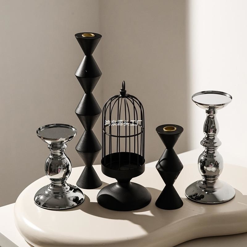 Home Dekorative amerikanische Eisentischkerze für Metall Aromatherapie Kerzenhalter