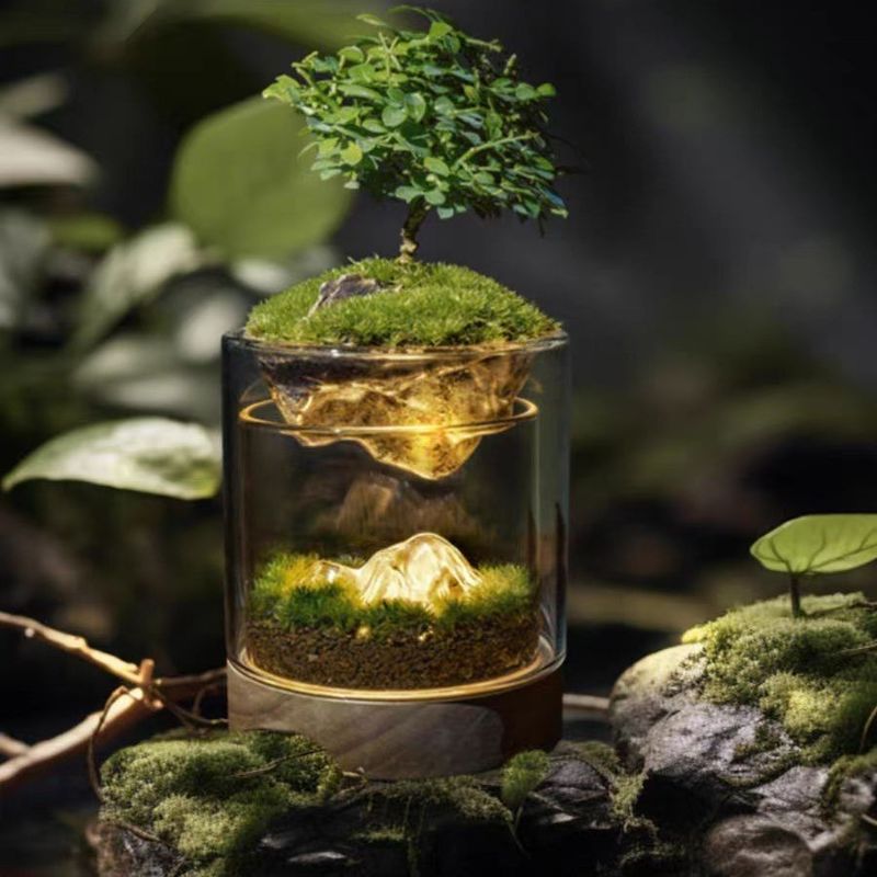 Glasfaser-Treibhauslampe für moderne Bonsai-Boden-/Einkaufszentrumdekorationen