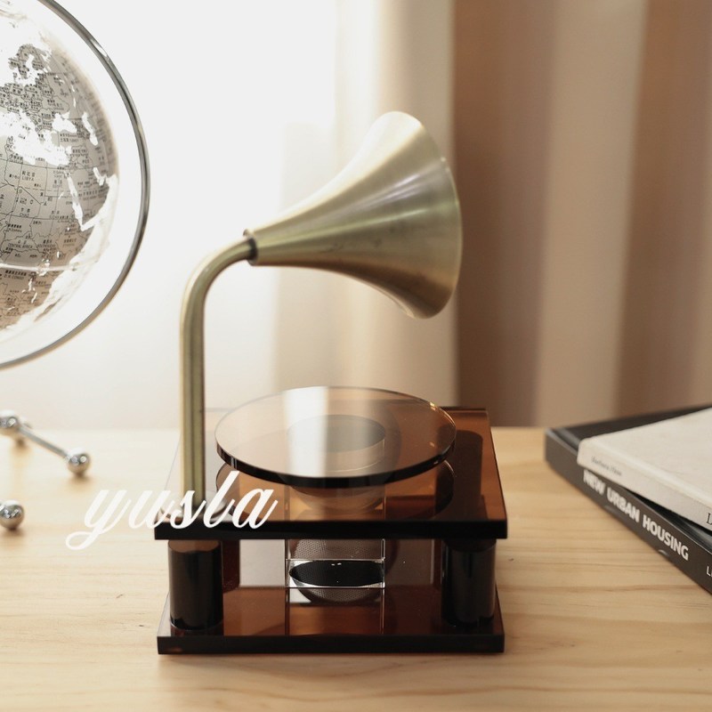 Stylische Engel-Themen Knick-Knack Retro Ash Crystal Record Player für Hoteldekoration