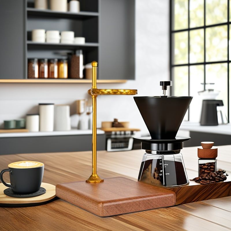 Getränke-Typ Kaffee-Tee-Sets Massivholz über den Kaffeestand mit Kupfer-Tropfenwerfer gießen