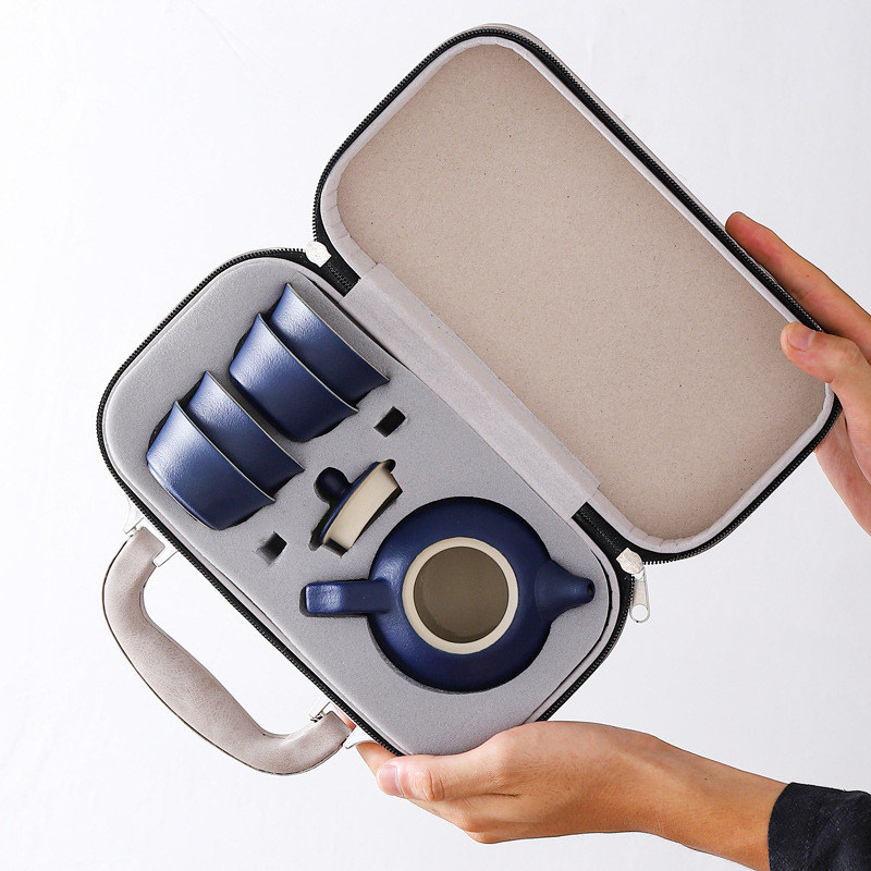 Keramisches Teetray und wiederverwendbares Teetasse für Outdoor-Abenteuer