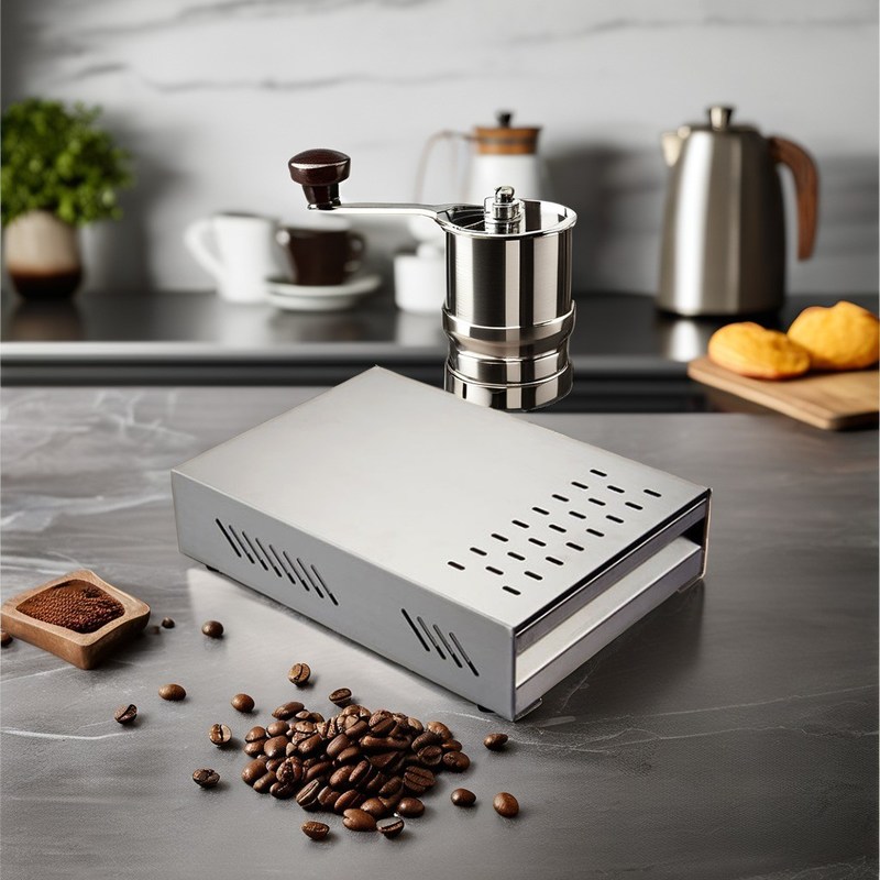 Kaffee-Tee-Werkzeuge Verdickte Schublade Typ Edelstahl Kaffeeklopfbehälter mit Stange