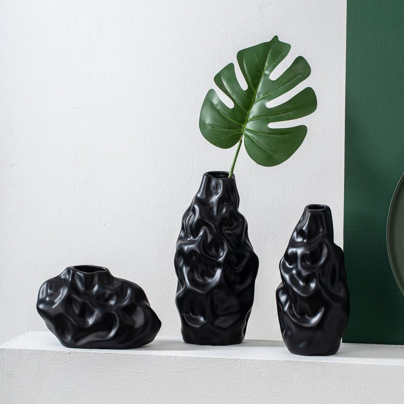 Handgefertigte Porzellan-Blumen-Vase im klassischen Stil mit Silberplattierung für Hochzeits-Tischtop-Töpfe