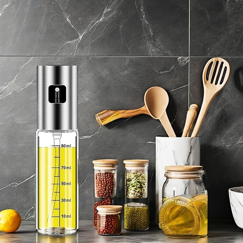 2024 Glas BBQ Grill Flasche Set Küchengeräte mit Olivenöl Sprayer Reinigungsbürste Trichter