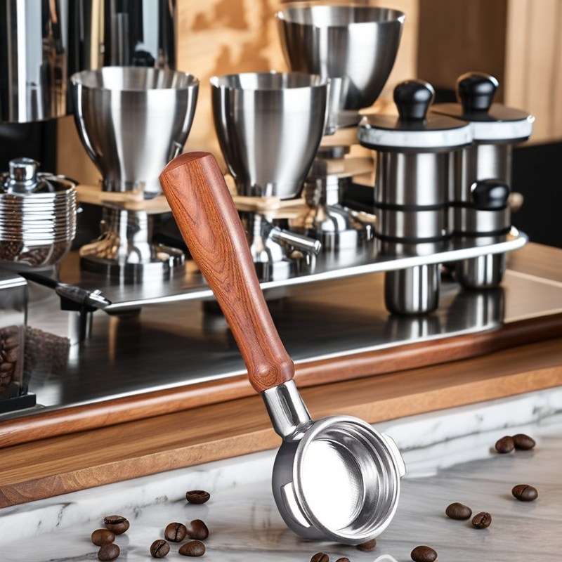 Silber 51mm Magnetkaffeedosierring mit individuellem Logo akzeptabel Barista Tamper