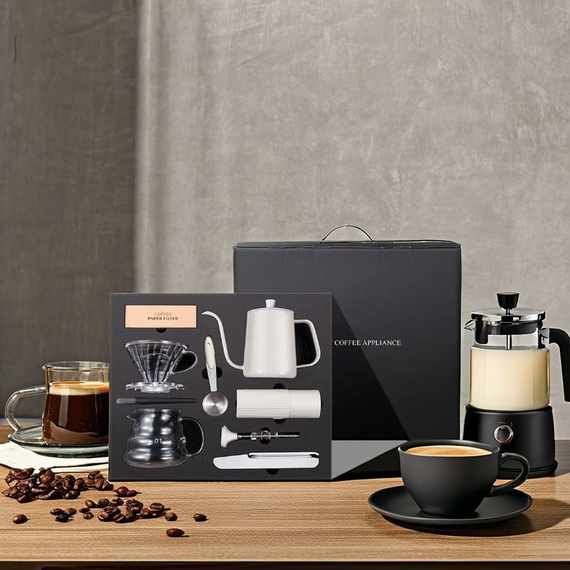 COFFEE Teemaschine Manuelle Kaffeemühle aus Edelstahl mit verstellbarer Geschwindigkeit und Deckel