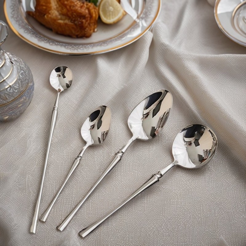 Luxuriöse Verglasungstechnik 24 Stück Edelstahl-Floorware-Set für feines Essen