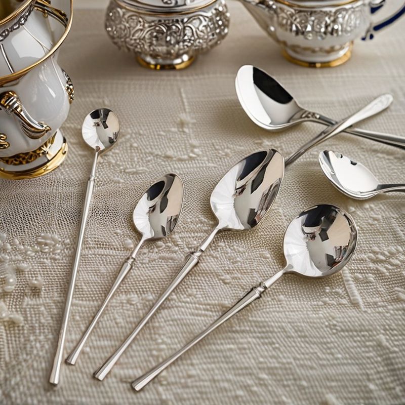 Silberware Löffel Gabel Dinnersets 24 Stück Gold Edelstahl Flatware Set für Hotels