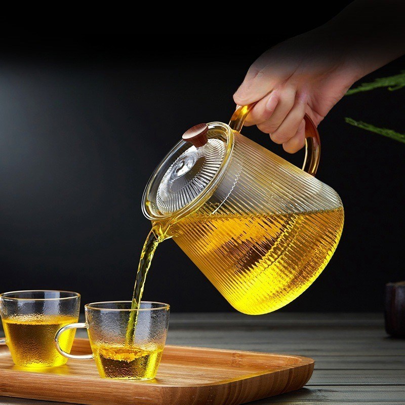 500 ml/800 ml/1000 ml Glas-Tee-Töpfe-Klassiker-Design Wärmebeständig Handgriff-Haltbares Design