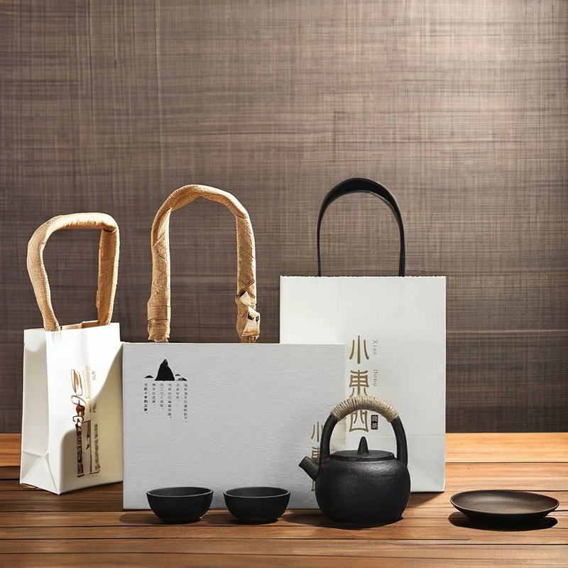 Keramisches Vintage-Taschen- und Schüssel-Set mit gedrucktem chinesischem Muster perfekt für Kaffee Milch Tee