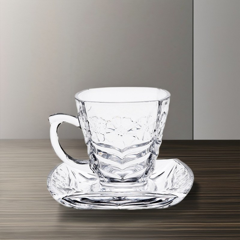 135 ml Kapazität Klassiker Soda Lime Glas Tasse und Schüssel Set für Kaffee-Tee Sets