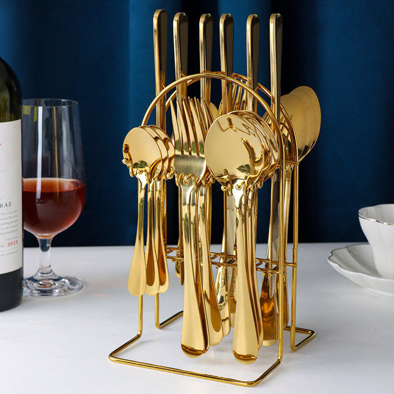 Hochzeitsfeier Gelegenheit Gold Besteck Sets 101 Edelstahl Flatware Set für die Party